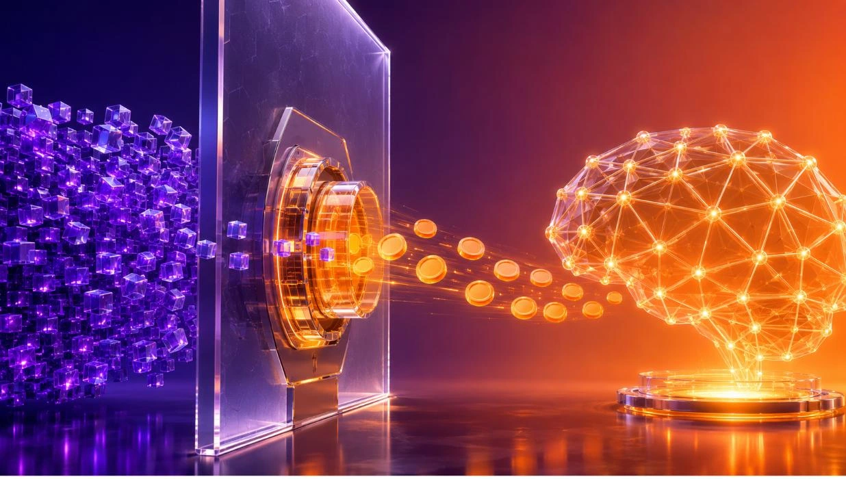 Raw sensitive values held behind a sealed boundary while only tokenised substitutes are released to the AI model