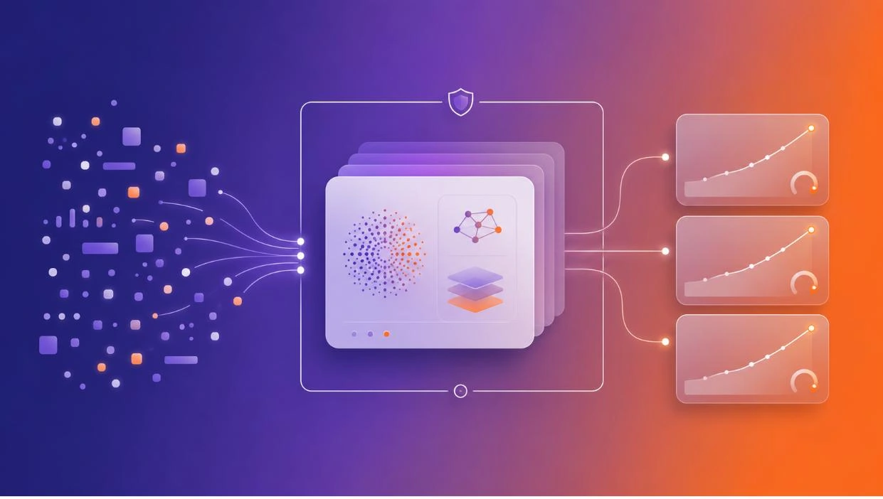 Raw data turned into governed, versioned predictive models inside the customer perimeter, with audit trail built in
